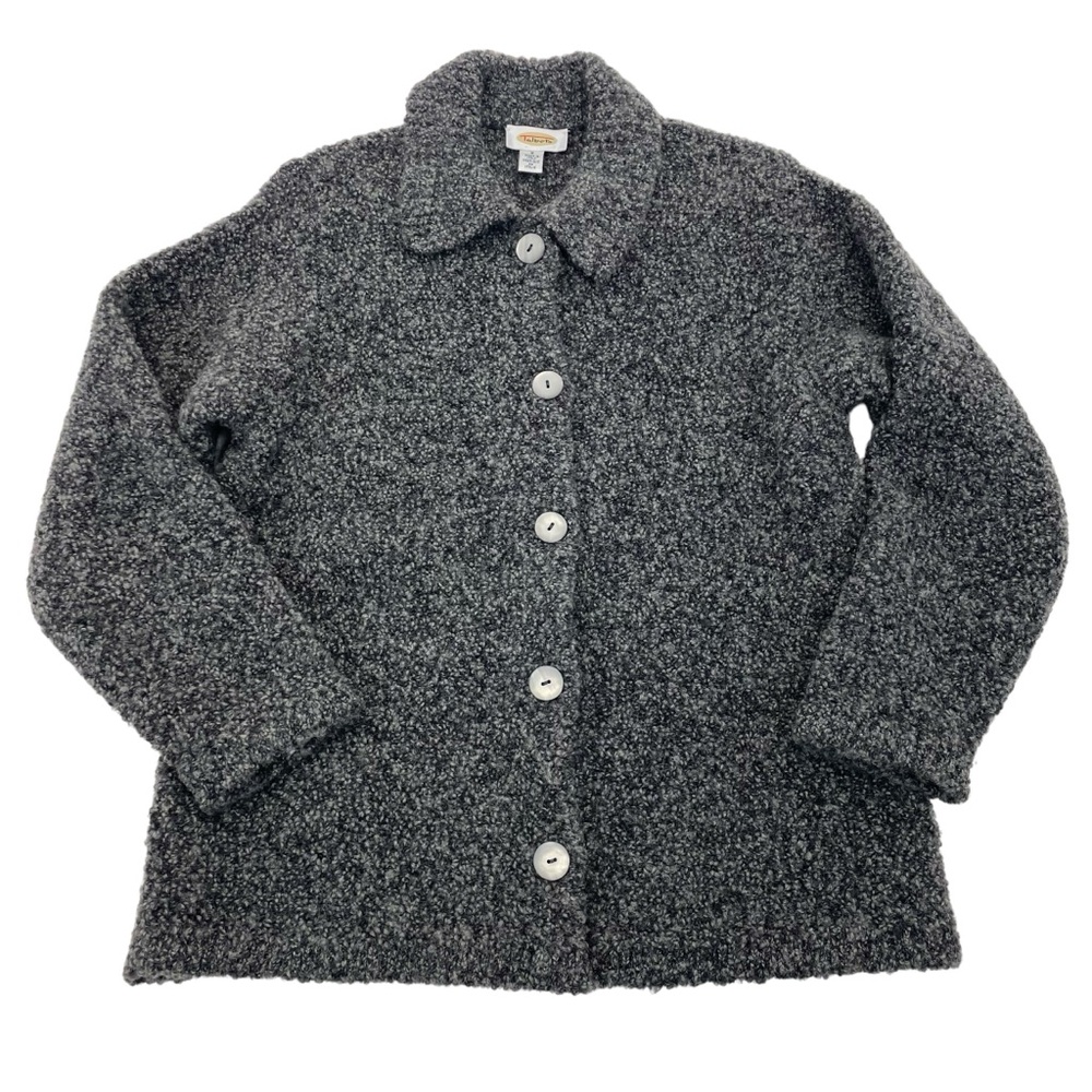 Talbots Wool Boucl Jacket Small Gray - image 3